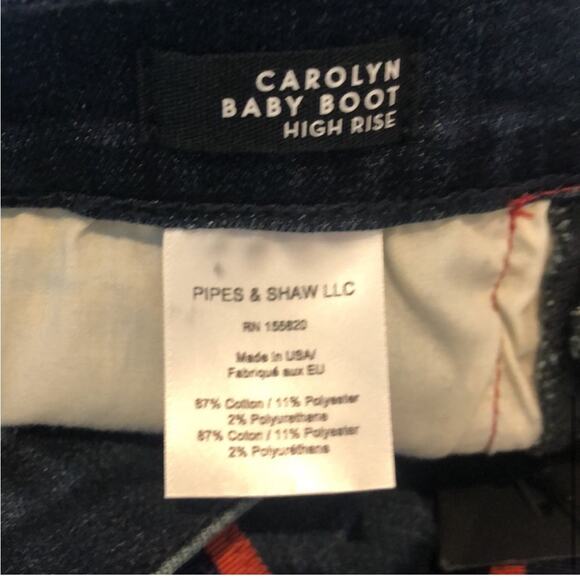 NWT Veronica beard Carolyn baby boot cut cropped jeans with red trim - Picture 8 of 8